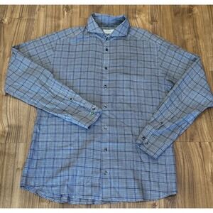 ETON Men's Large Slim Fit Multicolor Plaid Cotton Button Up Shirt - Sz 42 / 16.5